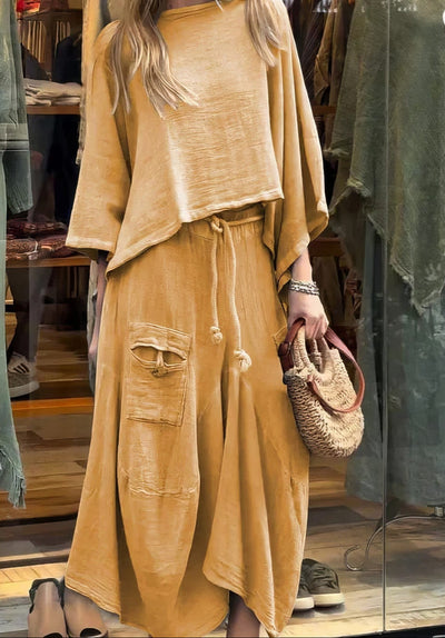 Elaine™ | Casual Two Piece Set | Blouse And Skirt