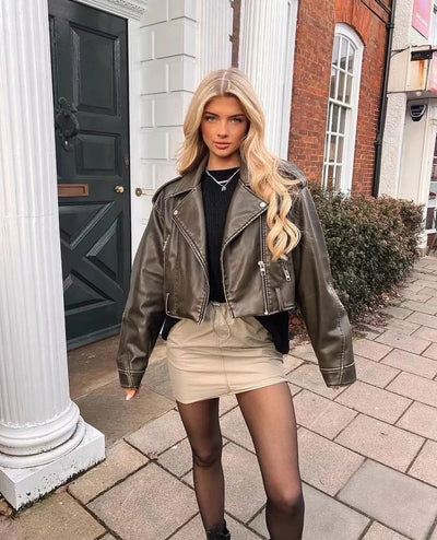 Avencea Leather Jacket Made of Real, Soft Leather – Your Key to Confident Fashion!